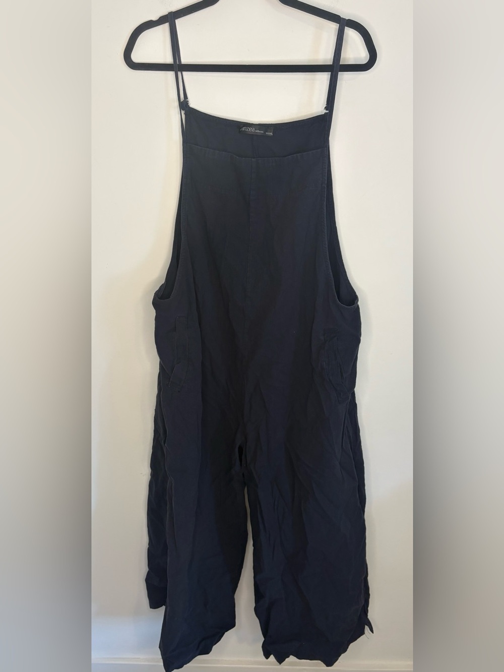 Zanzea Black Wide-Leg 100% Cotton Boho Jumpsuit Size XXXL